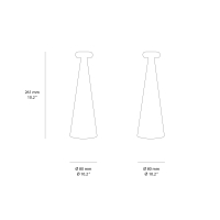 Alessi Bedin lampada da tavolo a batteria