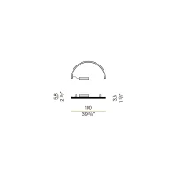 Panzeri Brooklyn Round 180 lampada da soffitto