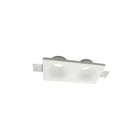 Lampo double round flared recessed plaster spotlight