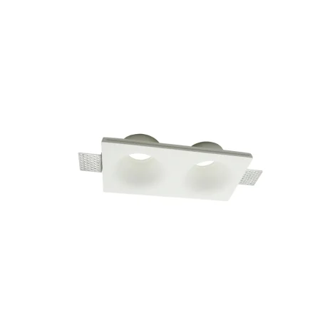 Lampo double round flared recessed plaster spotlight