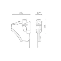 MO-EL Swan 7200 wall-mounted hair dryer MO-EL Swan 7200 wall-mounted hair dryer