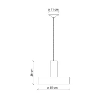Ferroluce Pi Large lampada a sospensione