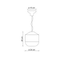 Ferroluce Bellota suspension lamp