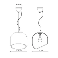 Ferroluce Ayrton suspension lamp