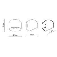 Ferroluce Ayrton wall lamp
