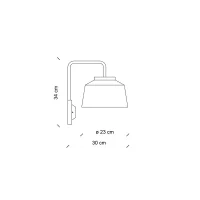 Ferroluce 50'S wall lamp