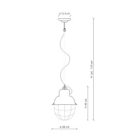 Ferroluce Industrial Vintage 2 lampada a sospensione