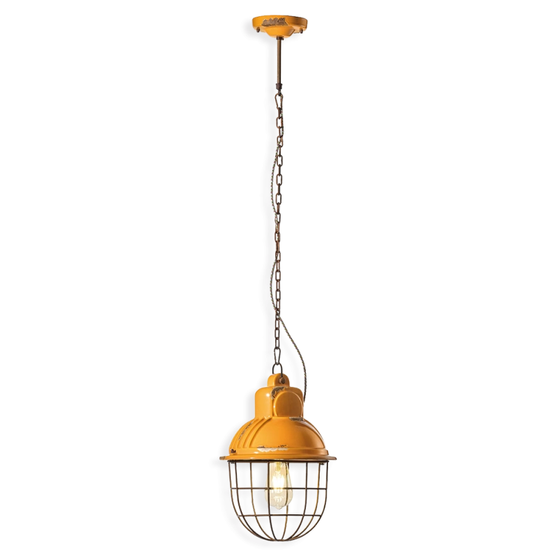 Ferroluce Industrial Vintage 2 lampada a sospensione Ferroluce Industrial Vintage 2 lampada a sospensione