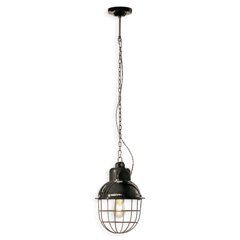 Ferroluce Industrial Vintage 2 lampada a sospensione