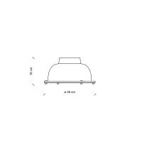 Ferroluce Industrial lampada da soffitto