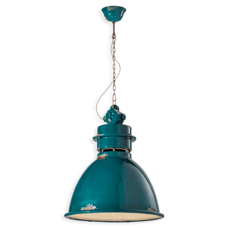 Ferroluce Industrial 4 lampada a sospensione