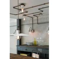 Ferroluce Pipes ceiling lamp