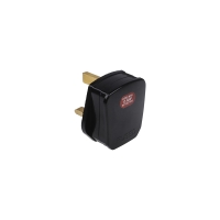 English UK Plug Socket 13A 2P + T Black Male Network Power Connector