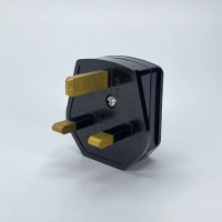 English UK Plug Socket 13A 2P + T Black Male Network Power Connector
