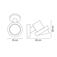 Ideal Lux Terra AT1 BIG Lampada da Parete E27 Applique Per