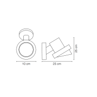 Ideal Lux Terra AP1 Small Applique Lampada da Parete 50W Gu10