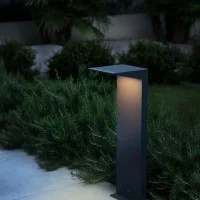 Ai Lati Solar Floor LED Garden Bollard Pole With Twilight Ai Lati Solar Floor LED Garden Bollard Pole With Twilight