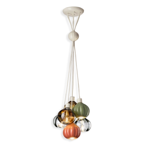 Ferroluce Afoxe' Multicolor suspension lamp