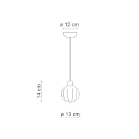 Ferroluce Afoxe' Glass suspension Lamp
