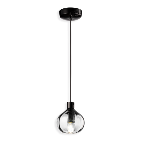Ferroluce Afoxe' Glass suspension Lamp