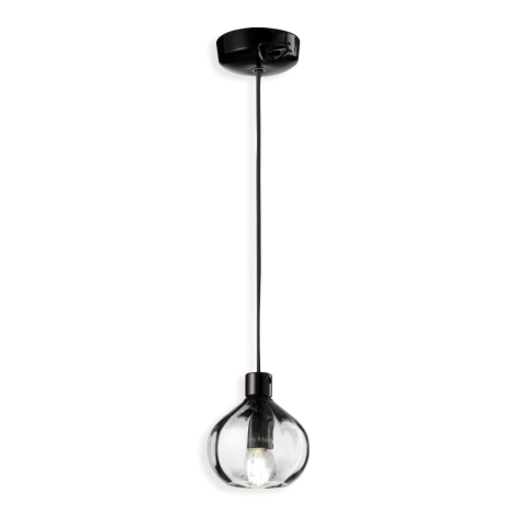 Ferroluce Afoxe' Glass suspension Lamp
