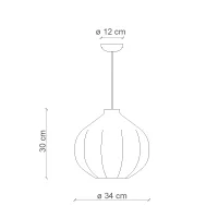 Ferroluce Afoxe' Large lampada a sospensione