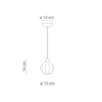 Ferroluce Afoxe' suspension lamp
