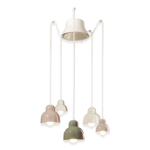 Ferroluce Berimbau Multicolor suspension lamp