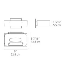 Artemide Melete LED 3000K Applique Wall Lamp Dimmable White By
