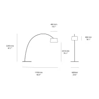 Foscarini Twiggy Rosewood lampada led da terra