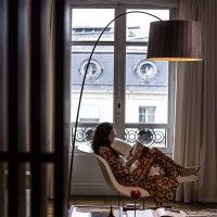 Foscarini Twiggy Rosewood led floor lamp