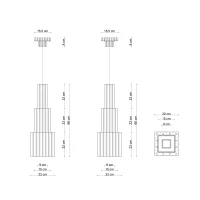 Ferroluce Metra Multicolor lampada a sospensione