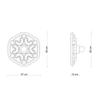 Ferroluce Phytia Multicolor wall lamp