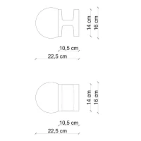 Ferroluce Habea wall lamp