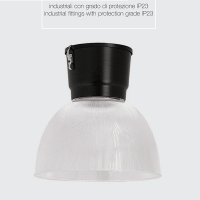 Ideallux Dundi 450 Sospensione Industriale 70W G12 Campana In