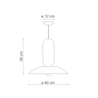 Ferroluce Pau Multicolor suspension lamp
