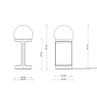 Ferroluce Habea 2 lampada da tavolo