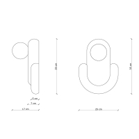Ferroluce Eclair wall lamp