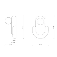 Ferroluce Eclair wall lamp