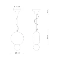 Ferroluce Bumbum 2 suspension lamp