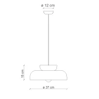 Ferroluce Maracana' 3 suspension lamp