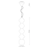 Ferroluce Copacabana Multipla suspension lamp