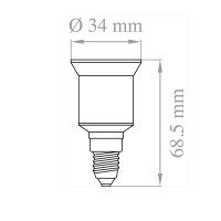 Lampo Adapter From E14 to E27 Lampholder Converter