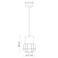 Ferroluce Industrial 6 lampada a sospensione