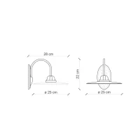 Ferroluce Potenza wall lamp
