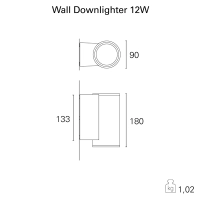 PAN Shock Lamp cylindrical Wall Applique Single Emission LED