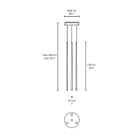 Vibia Slim 0917 lampada a sospensione multipla