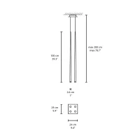Vibia Slim 0931 lampada a sospensione multipla