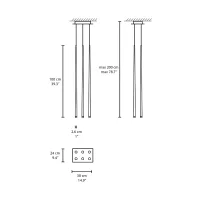 Vibia Slim 0933 lampada a sospensione multipla