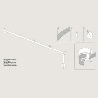 Lodes MAP Ceiling Bracket per sistema modulare